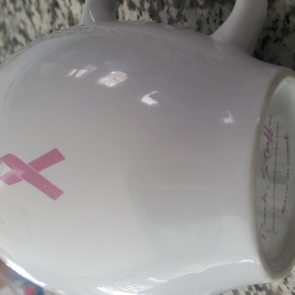 I've bundled these 2 large coffee cups together.  The thankyou cup stands 4 1/2"